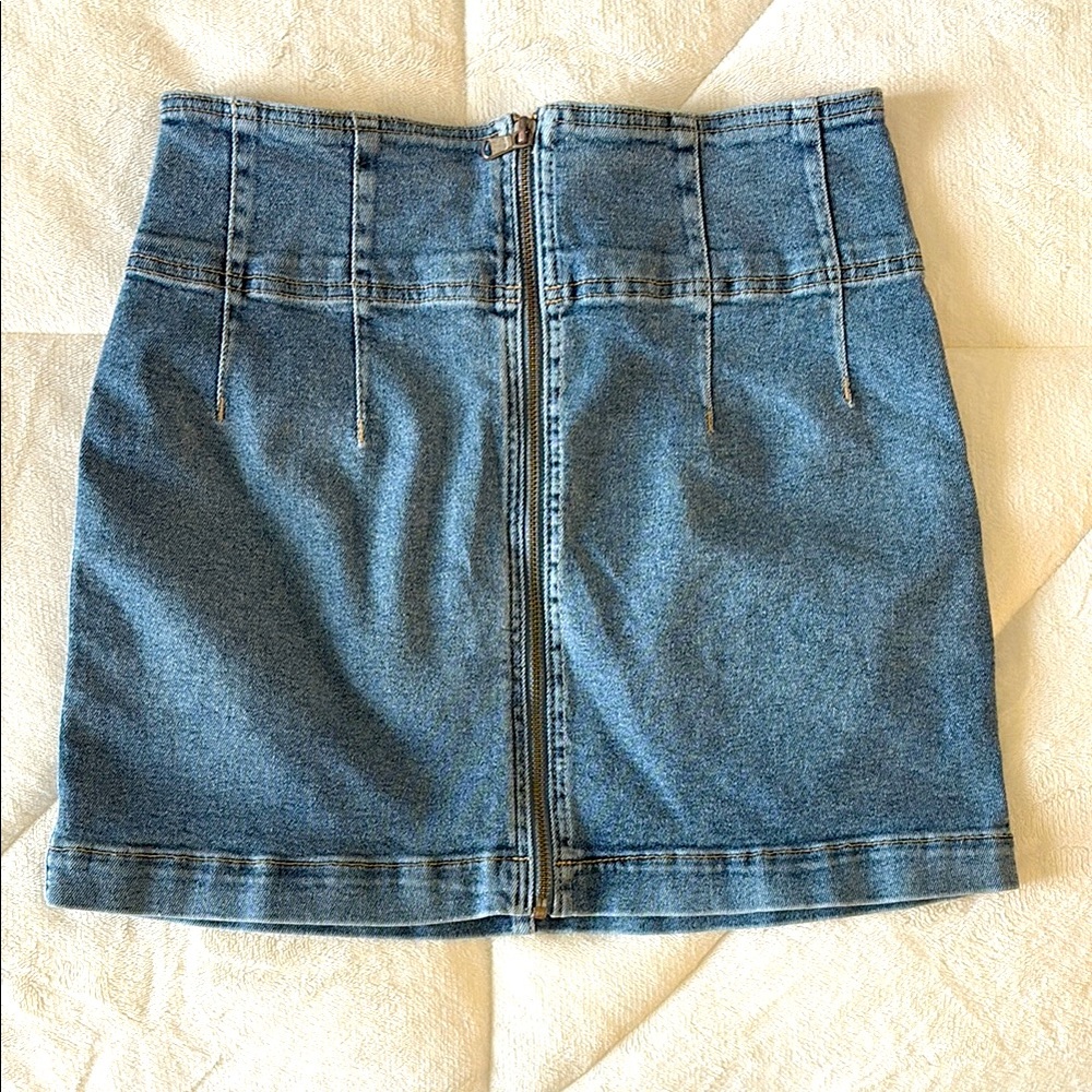 Free People Denim Mini Skirt